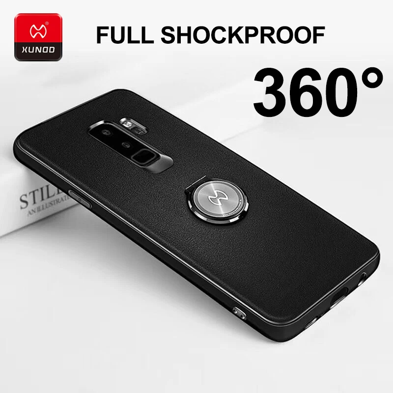 XUNDD Luxury Shockproof Cover For Samsung Galaxy S7 Edge Note 8 9 S9 S8 Plus Phone Leather Protective Cases Magnetic car holder | Мобильные