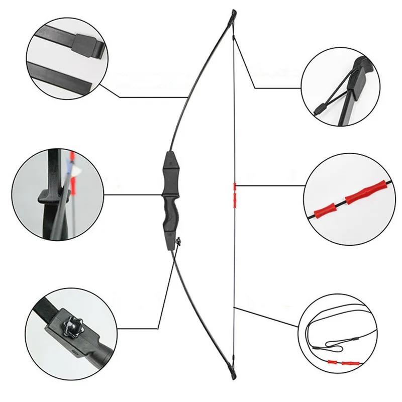 

15lbs Archery Kids Recurve Bow Children's Bow and Arrow Training Pratice Hunting Game Bow for Shooting