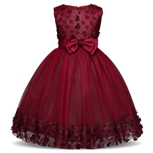 Summer Flower Dress Girl Princess Costume Dresses Girl Party Wear Tulle Kids Children Prom Gown Vestido Formal Dress 4-10 Years new princess dress of girl kids embroidery dress flower girl toddler elegant dress vestido infantil formal party dress gold