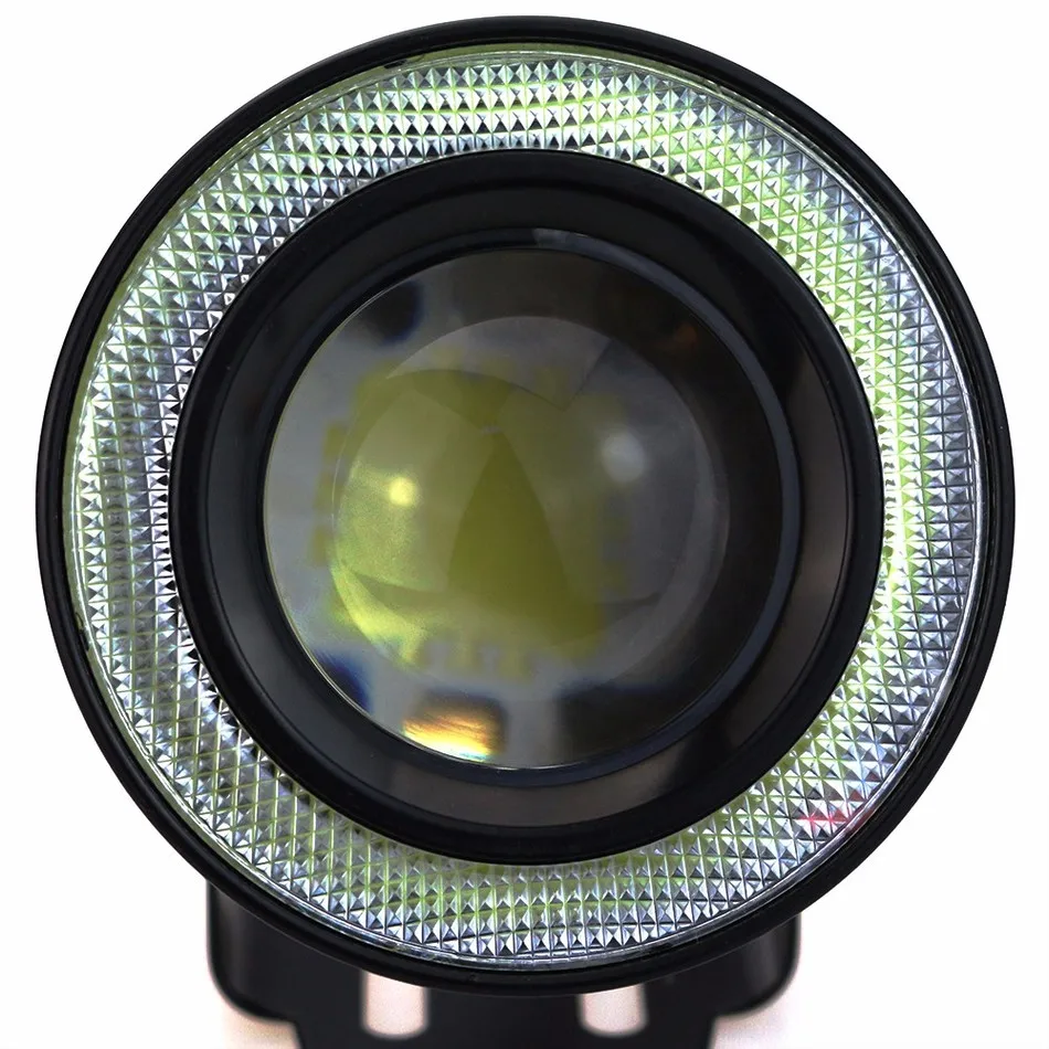 Lvtusi 2 шт. высокое Мощность 2,5/3,0/3," универсальный проектор светодиодный светильник w/синий/зеленый/красный/белый COB Halo Ангел глаз кольца BE
