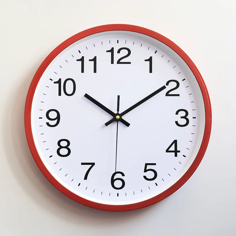 Najtaniej Klasyczna prosta klasyczna ściana zegary 2019 New Arrival nowoczesne okrągłe plastikowe zegar kwarcowy Horloge Retro zegarki Relogio de parede