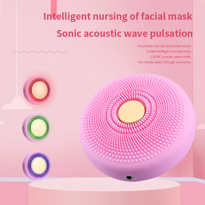 

2 in 1 Facial Beauty Instrument Silicone Massage Beauty Tools Cleansing Brush Electric Face-washing Instrument Household Facial