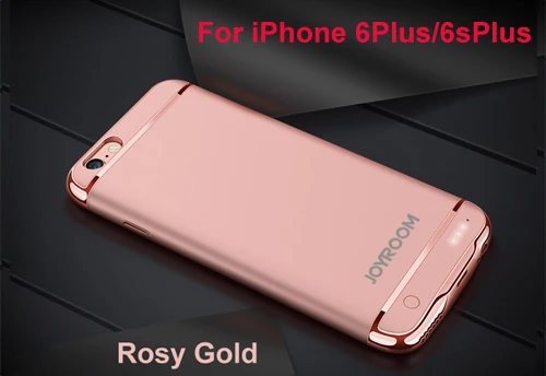 2500 мАч 3500 мАч зарядное устройство чехол для iPhone 6 6s Plus 7 7plus внешний резервный для мобильного телефона зарядное устройство чехол - Цвет: rosygold for i6 6sp