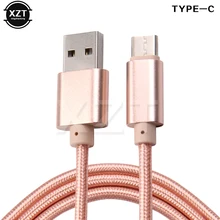 Кабель USB 3,1 type C, нейлоновый, для быстрой зарядки, usb type-C, USB-C, для синхронизации данных, Кабель зарядного устройства для XiaoMi, samsung, Oneplus 2, Zuk Z2, горячая распродажа