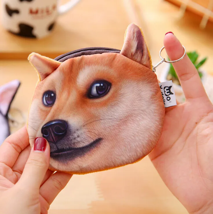 P01 Kawaii Cute Dog Doge креативный 3D держатель с рисунком для кредитных карт, чехол для кредитных/банковских карт, кошелек, чехол для хранения карт