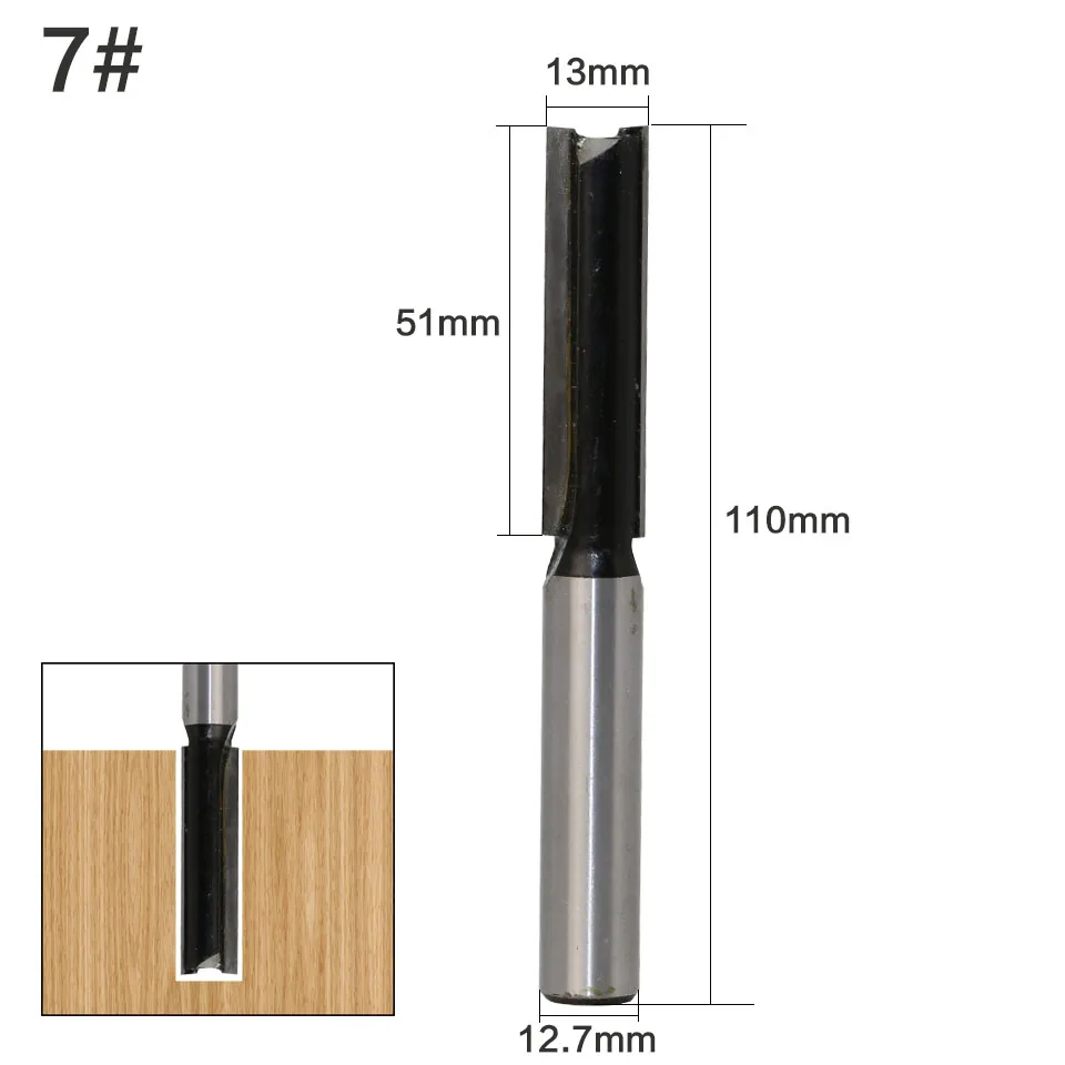 1 шт. 1/2 хвостовик Extra long2 "лезвие 1/2" Резка Dia. Прямые фреза Деревообработка резак шипорезный Станок для деревообработки