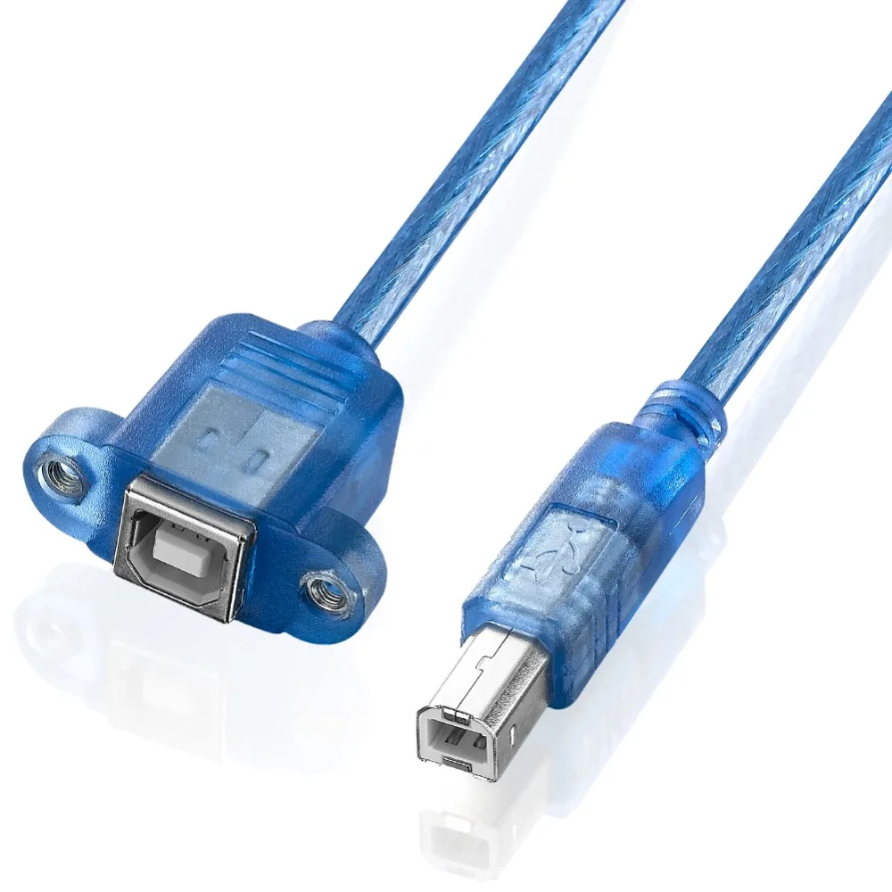 30cm USB 2.0 Type B Male to Type B Female Printer Extension Cable For GSM Panel Mount Screw Hole 30cm USB 2.0 Type B Male to Type B Female Printer Extension Cable For GSM Panel Mount Screw Hole