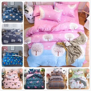 

Pink Blue Kids Girl Soft Cotton Bedding Set 3pcs/4pcs Bedlinens Single Twin Queen King Double Size Duvet Cover Bed Linen 150x200