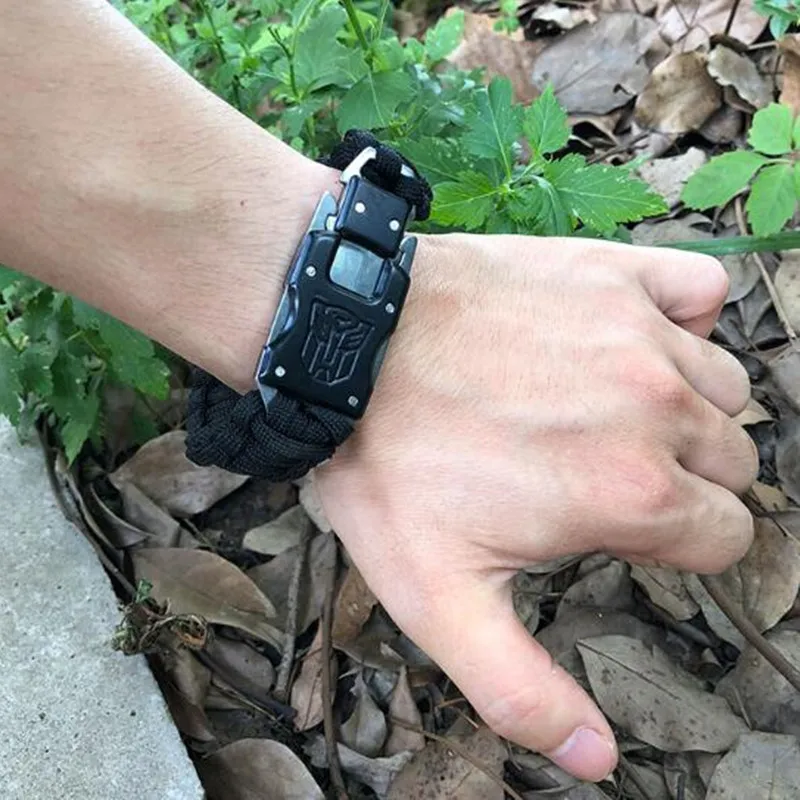 

Men's Outdoor Survival Bracelet Multifunctional Bangles Parachute rope braided Multi Functional Men's Bracelets women bracelet
