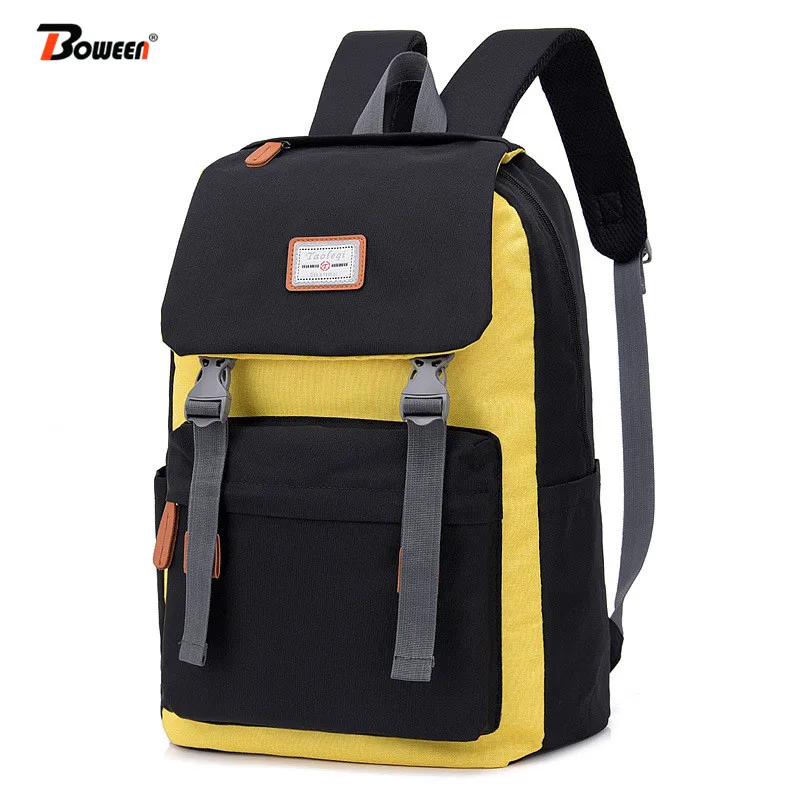 

Patchwork teen Backpack women nylon Casual teenage girl boy High school bags students back pack men College bagpack Large 2019