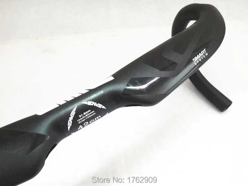 Newest glossy black logo Road bike matt UD full carbon fibre bicycle handlebar carbon bent bar 31.8*400/420/440mm Free Shipping