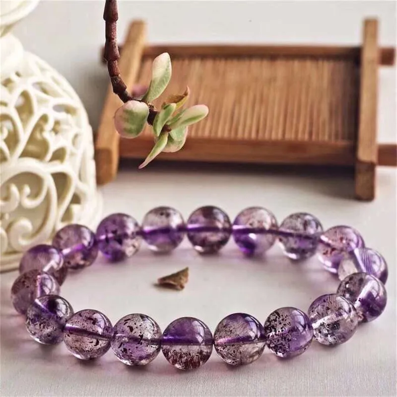 

11.5mm Genuine Natural Colorful Super 7 Melody Stone Crystal Bracelets Round Bead Stretch For Women Gift Bracelet AAAAA