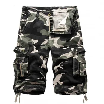 

Men Camouflage Cargo Tactical Shorts New Brand Male Army Loose Cargo Pants Men Casual Work Short Pants Plus Size No Belt 29-38