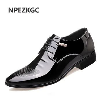 

NPEZKGC Classic Business Men's Dress Shoes Fashion Elegant Formal Wedding Shoes Men lace up Office Oxford Shoes flats shoes