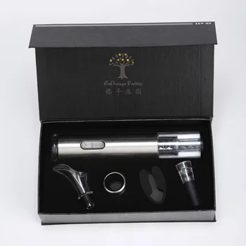 

Orange manor charging electric wine bottle opener stainless steel custom gift wine gift box set