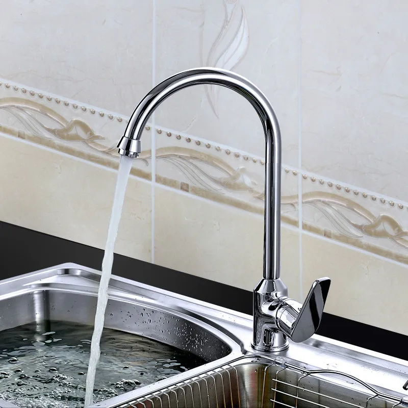

Kitchen sink faucet full copper rotating hot and cold single hole sink basin bucket LU5051
