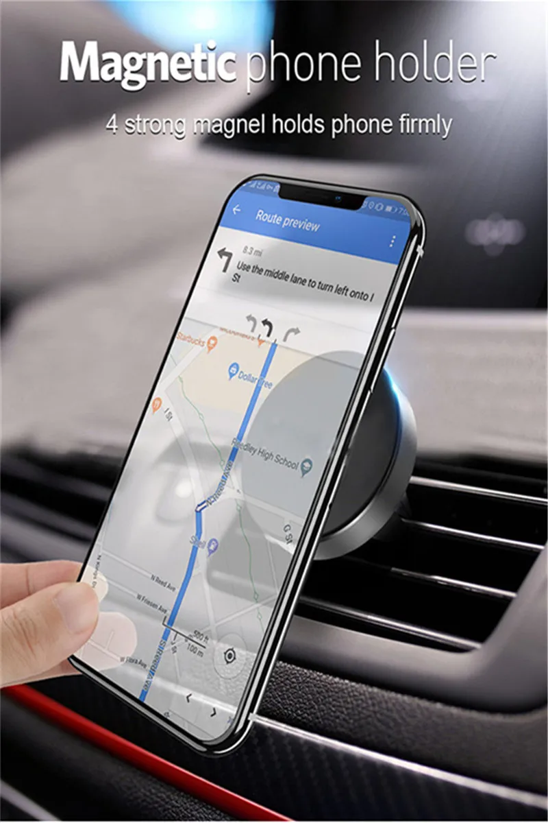 Автомобильный держатель для телефона в автомобиле, поддержка мобильного телефона, Магнитная подставка для iPhone планшетов и смартфонов