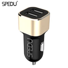 SPEDU Mini USB Автомобильное зарядное устройство для мобильного телефона планшета gps 2.4A быстрое зарядное устройство автомобильное зарядное устройство двойной USB автомобильный адаптер зарядного устройства для телефона в автомобиле