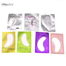 100 пар/лот бумажная подкладка для ресниц патчи для глаз Для женщин инструменты для макияжа Волокно для наращивание ресниц 7X3,3 см