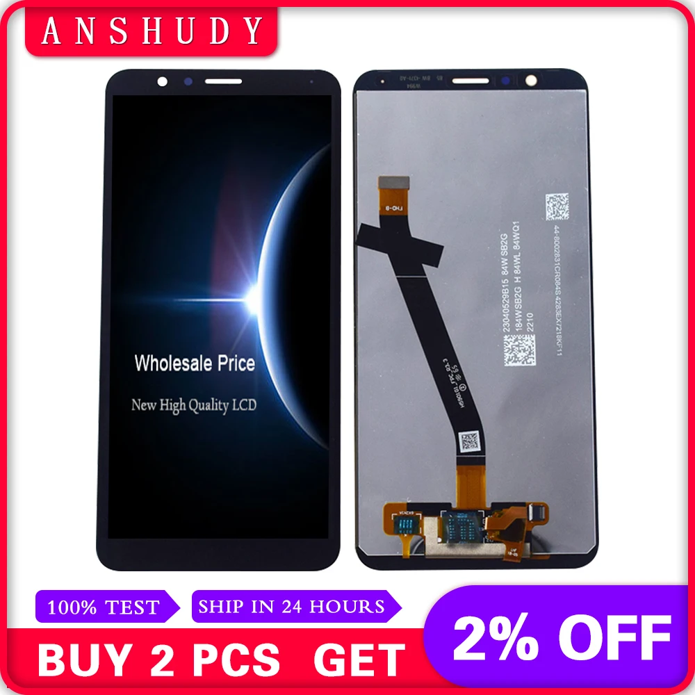 

LCD Display Panel Touch Screen Digitizer Sensor Assembly Frame For Huawei Honor 7X BND-TL10 BND-AL10 BND-L21 BND-L22 BND-L24
