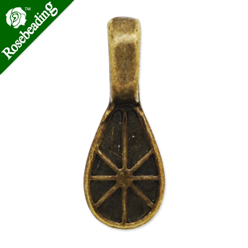 7x19.5mm Vintage Art Bails,match Glue On Pendant Bails For Jewelry,zinc