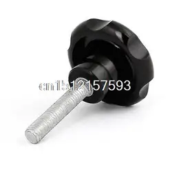 

M10 x 50mm Male Thread Metal Clamping Star Knob Grip Plastic Black