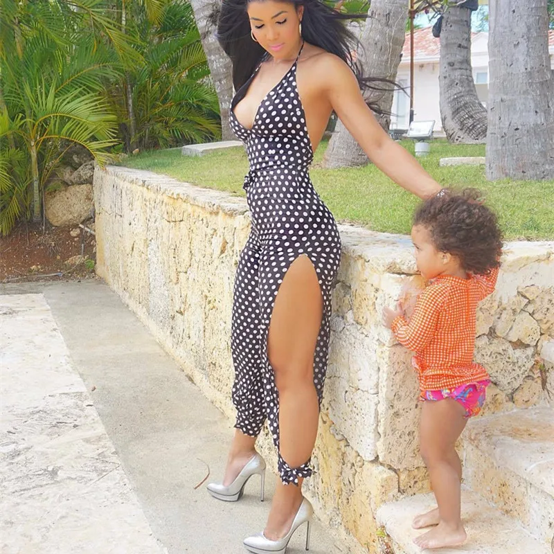 2019 Fashion Hot Sexy Ladies overalls Women Dot print Clubwear Party elegant jumpsuit summer Romper Sleeveless Long Trousers 2019 Fashion Hot Sexy Ladies overalls Women Dot print Clubwear Party elegant jumpsuit summer Romper Sleeveless Long Trousers
