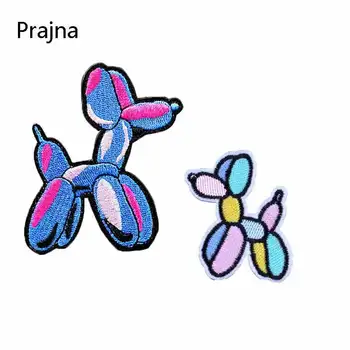 

Prajna Cute Balloon Dog Patch Small Anime Badges Motifs Iron On Patches Embroidered Hippie Stripe For Clothes Garment DIY D