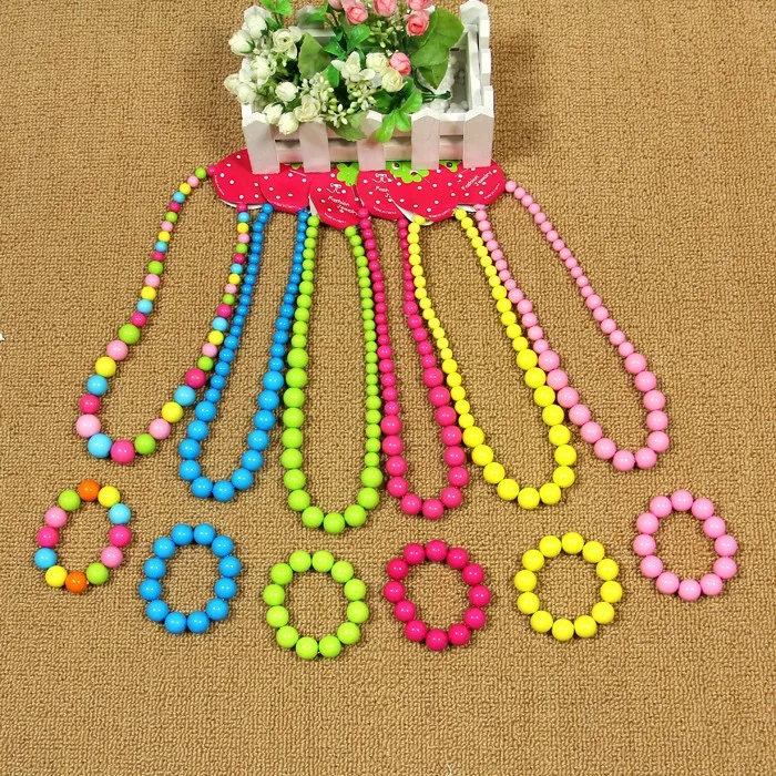 1 комплект новейший дизайн жемчужное короткое ожерелье для детей бусина для маленьких девочек массивное ожерелье ювелирные изделия для малышей