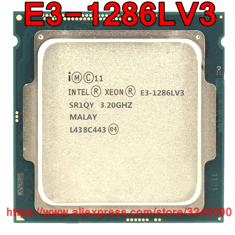 Оригинальный процессор Intel Xeon 3 20 ГГц 8 м 65 Вт четырехъядерный E3 1286LV3 LGA1150