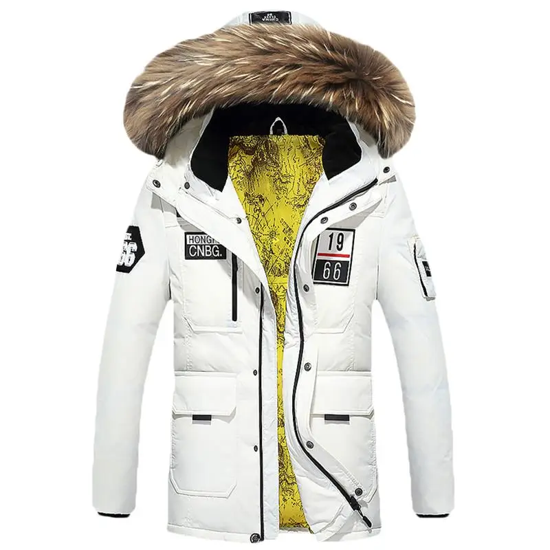 Tongshi Las Mujeres Caliente Largo Cuello de Piel de Abrigo con Capucha Chaqueta Invierno Parka Parka