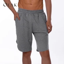 OEAK 3XL хлопковые мужские повседневные свободные шорты летние однотонные мужские брюки размера плюс с низкой талией шорты на шнурке