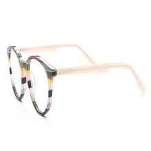 Круглые оправы унисекс Ретро мода ацетат полного обода асферические линзы очки Рамка для очков Анти-усталость дальнозоркость для чтения очки