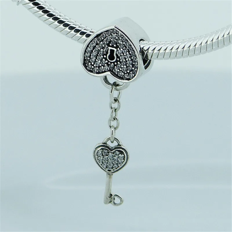 CKK Bead Fits Pandora Charms Silver 925 Original Lock of Love Charm