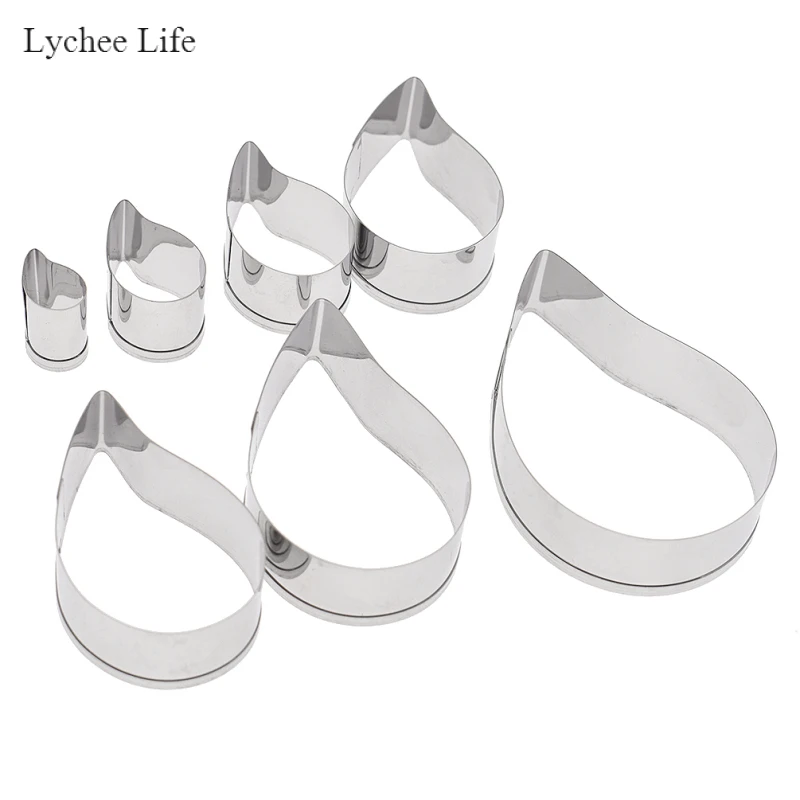 Stainless Steel European Paisley Spiral Flower Petal Soft Polymer Clay Cutter Molds 7Pcs/set Diy Clay Moulds Tools Lychee Life polymer clay tools