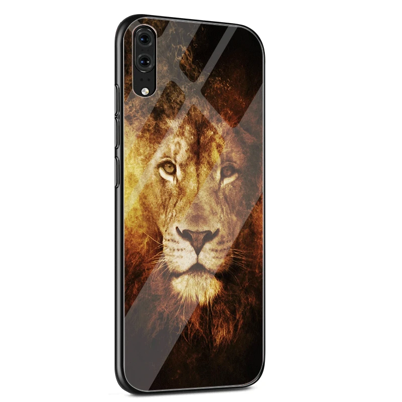 Стеклянный чехол Gerleek Lion King для Huawei P10 P20 Pro P Smart Mate 10 20 Lite Y6 Y9 Honor 7A 8X 9 2018