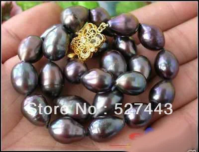 

Wholesale free shipping >>ONLY HUGE 17"19MM BLACK DRIP FW CULTURED PEARL NECKLACE