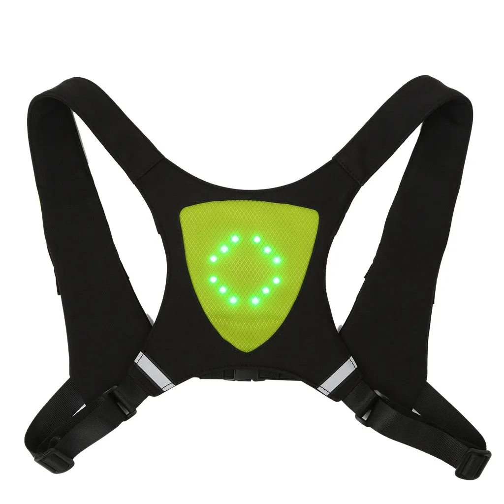 Cycling Bicycle Vest LED Wireless Safety Turn Signal Light Vest for Bicycle Riding Night Warning Backpack Guiding Light#g4