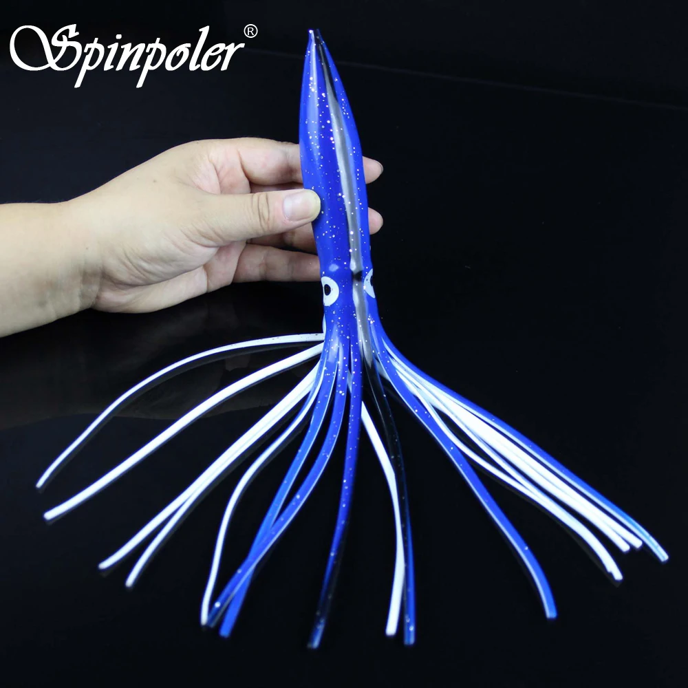 30cm 42g Octopus Soft Bait Fishing Lures Plastic Saltwater Sea Blue