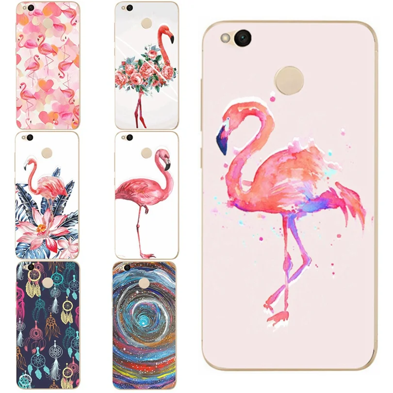 Soft Phone Case For Xiaomi Redmi 4X Note 4 4A 3 TPU Colorful Flame Bird Geometry Painted Mi A1 Pro D088 |