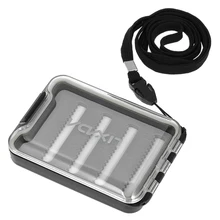 Lixada прозрачная коробка для мух Легкая ручка пенопласт портативный карманный рыболовные наживки Коробка Чехол с шейным ремешком