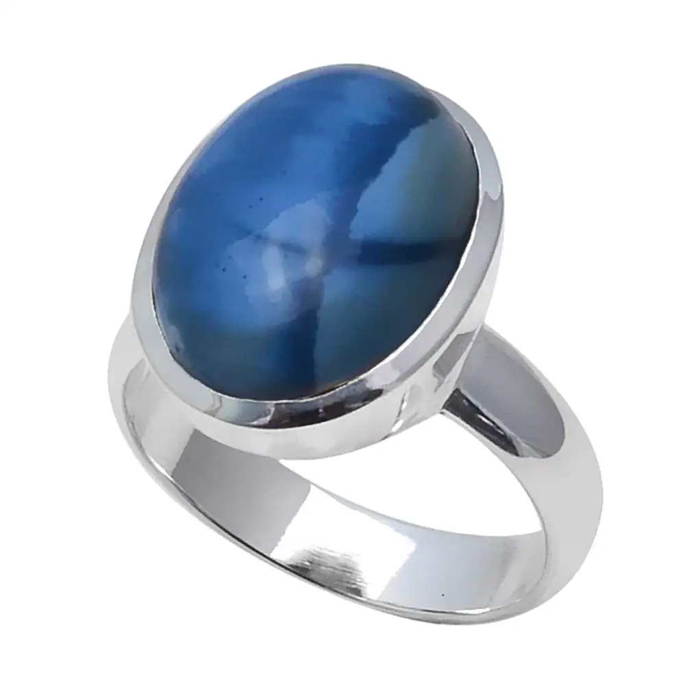 

NiaoZaiFei YunZaiKan Genuine Owyhee Opal Ring 925 Sterling Silver,USA Size :8.5, 2SR0340