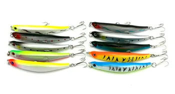 

New Pencil Minnow Fishing Lure 9cm 8.2g 6# Hooks Hard Plastic Bass Baits Multi Colors Full of Water 100Pcs Wholesale