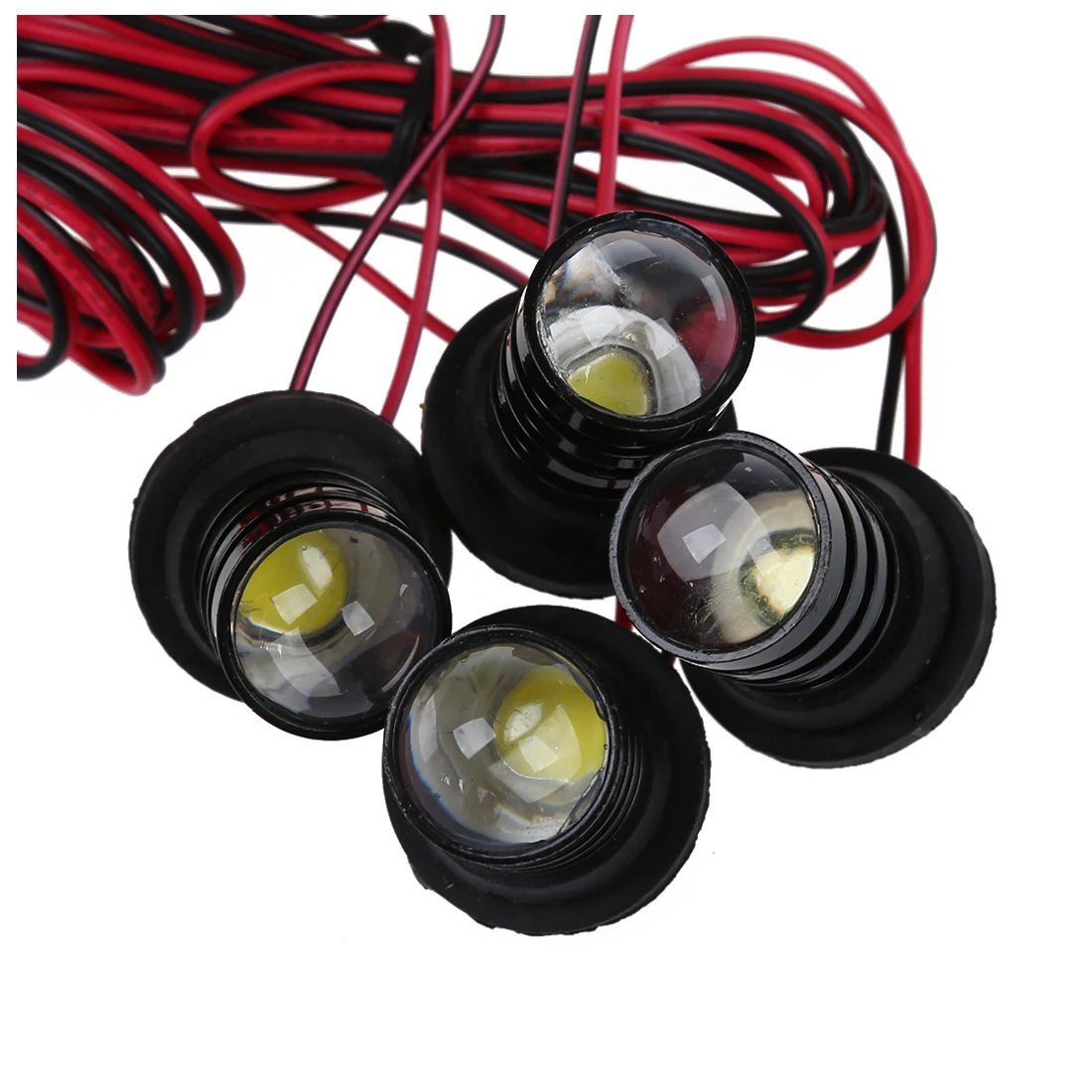 4 PCS LED Stroboscope Car Flashing 4 LED White Light for Car Motorcycle Waterproof Drop Shopping