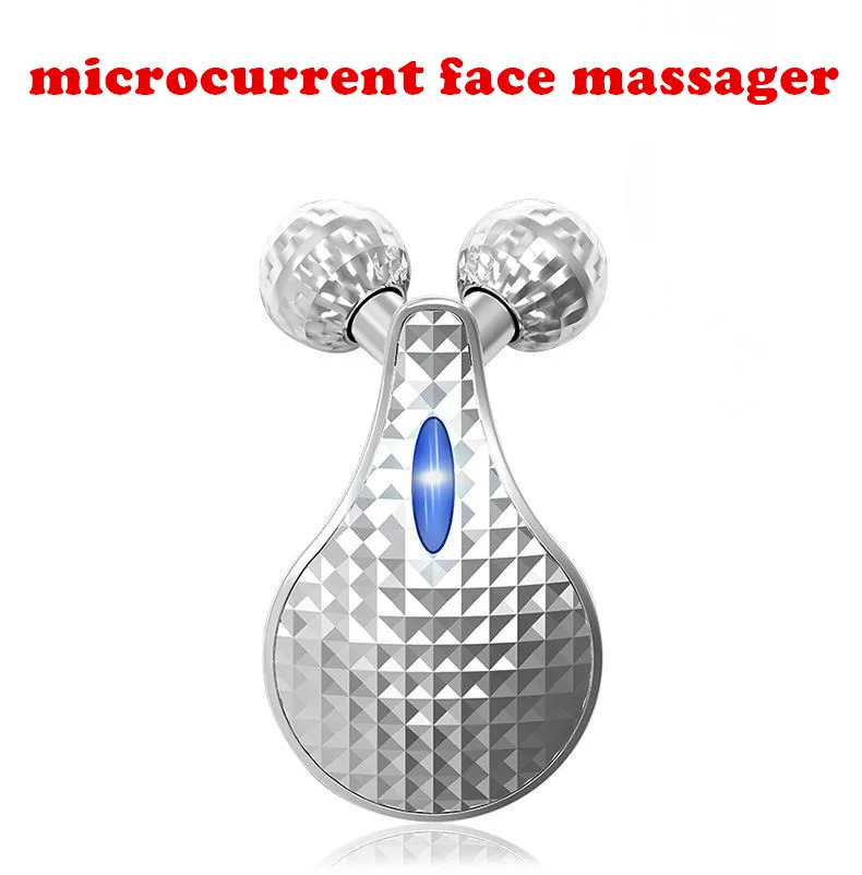 New Quality 3D face roller massager microcurrent facial massager electronic face beauty bar pulling tight skin lift tools
