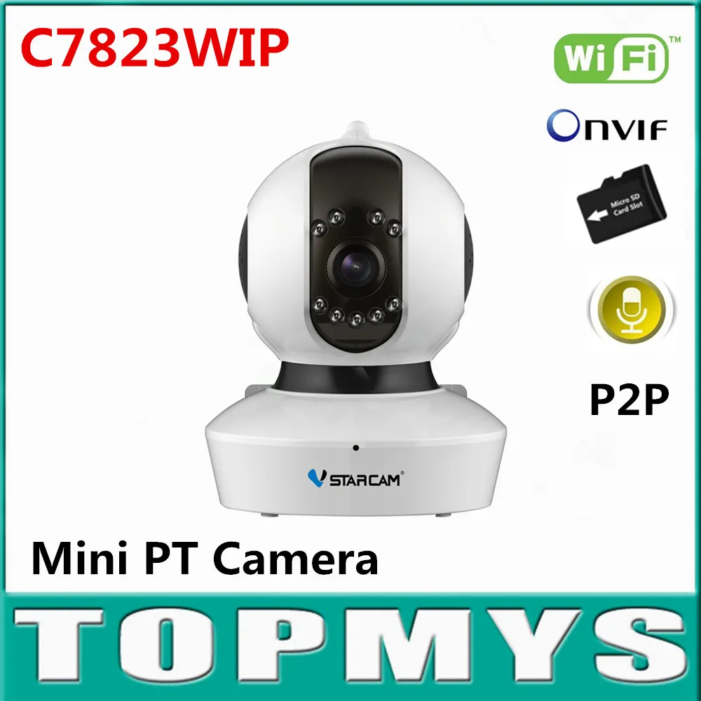 

Vstarcam C7823WIP wireless IP camera HD 720P 1MP PT Mini Dome CCTV camera IR 10M day night vision security cam with TF card slot