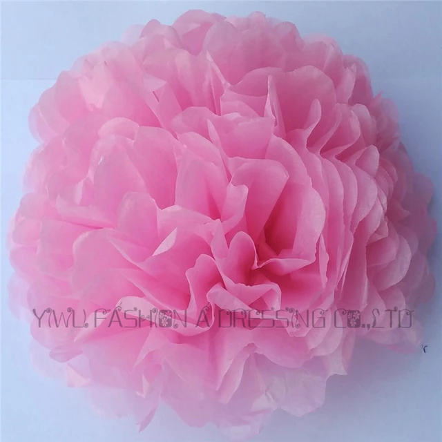 2pcs Lot 8 20cm DIY Flower Balls White Ribbon Flat Packed Pink