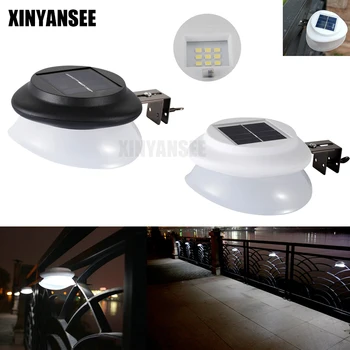 

New Generation LED Solar Power Bright Sensor Wall Lights Sensor Induced Home Security Lamp Outdoor Light 9 LED Fence Gutter