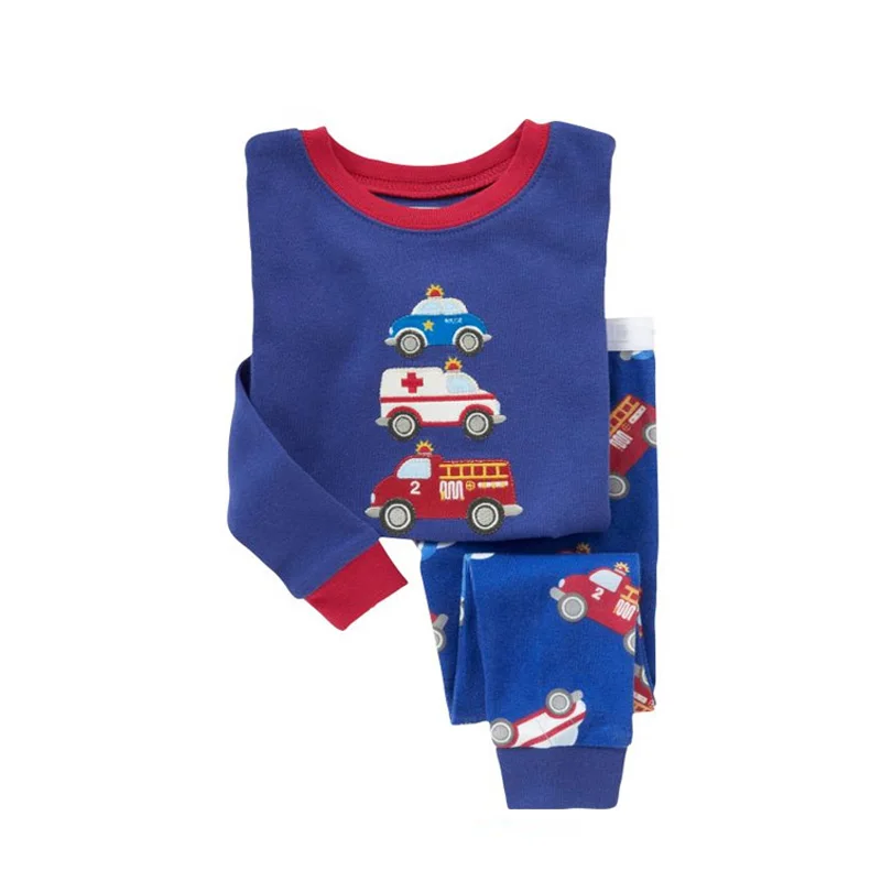 Winter newest baby boys and girls ambulance pajamas Fire engines