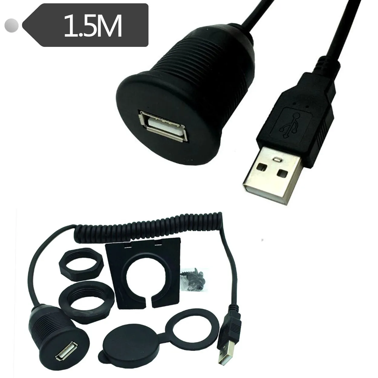 Car dashboard extension cable USB panel waterproof Usb Extension Lead For 1.5m | Обустройство дома